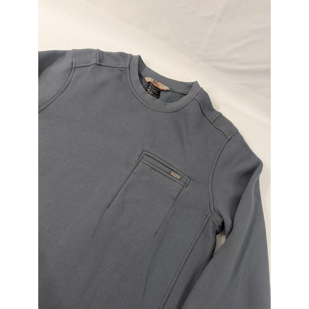 5.11 Tactical Engage Fleece Crew Sweatshirt Mens Small Metal Gray Pullover Work